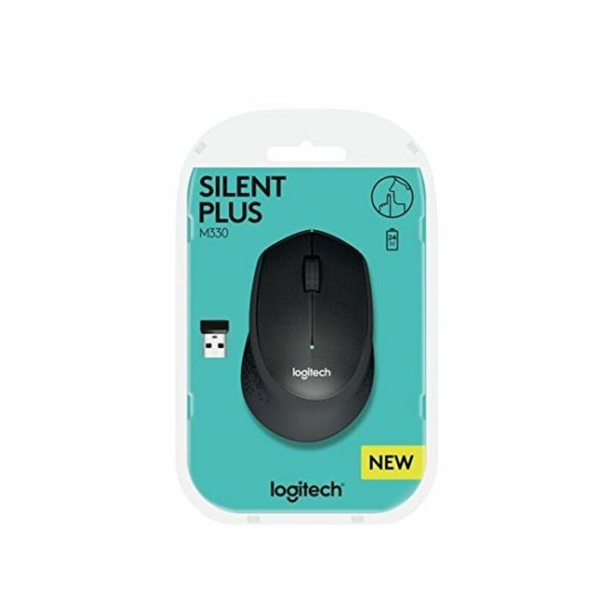 Optisk trådløs mus Logitech M330 SILENT PLUS Must 1000 dpi